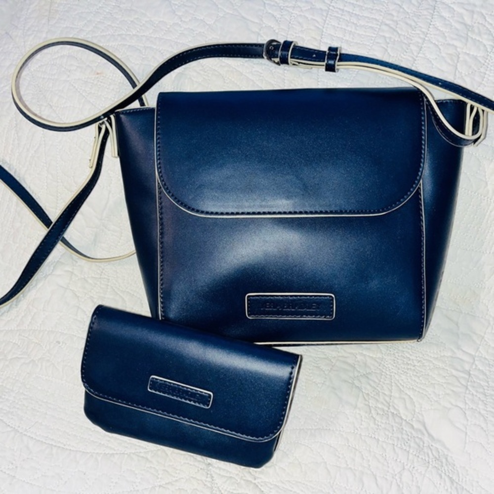 Vera Bradley Set Navy Blue Crossbody Bag with Wallet